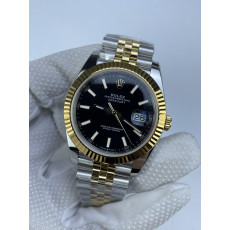 (준비완료/특급배송)NO.3114/롤렉스 데이저스트 126333 41미리 옐로우 골드 콤비 블랙바 QP공장